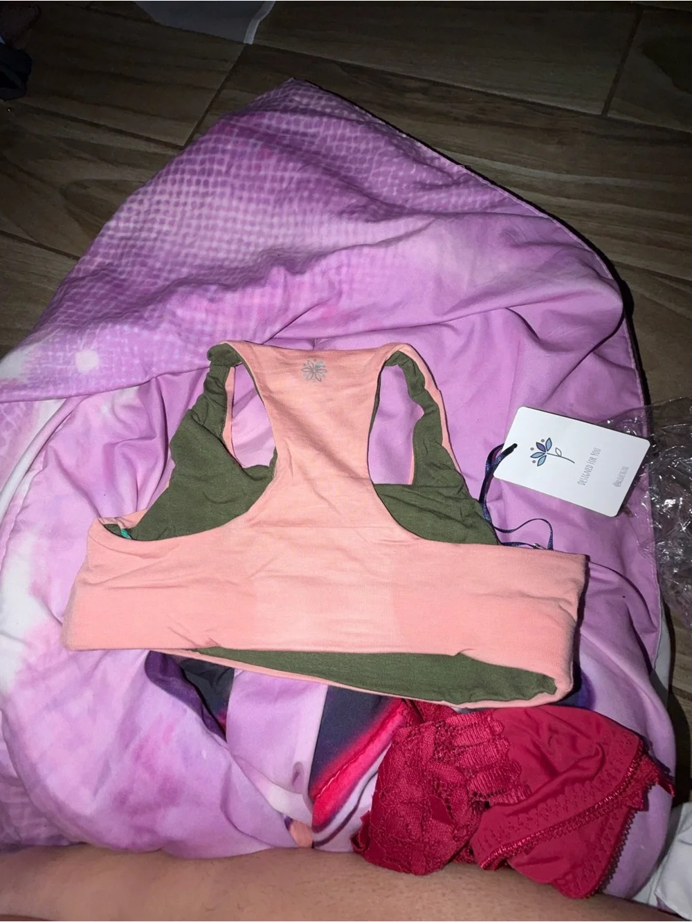 Peach Racerback Sports Bra - Women's Intimates